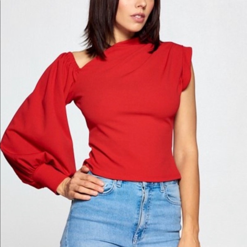 Red Bubble Sleeve top